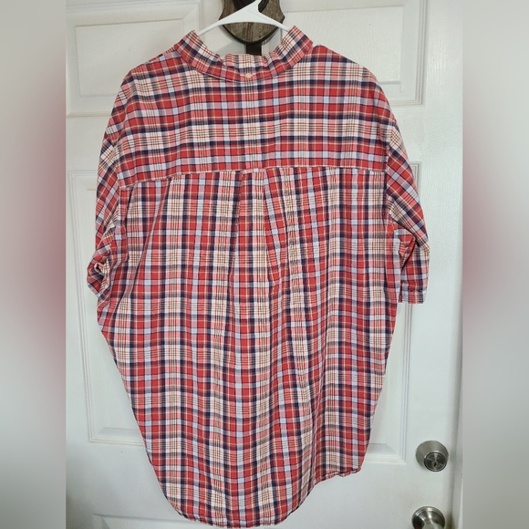 Chap's Men's Classic Short Sleeve Button Down Shirt, Size: XXL Color: Red - Picture 9 of 12